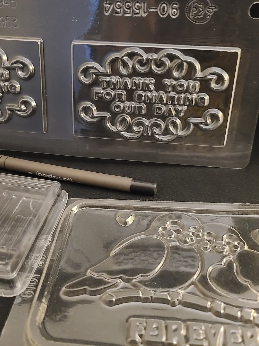 Clear 'Happy Birthday' Embossed Chocolatr Card Mold Kit